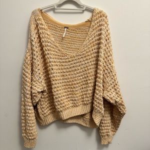 Free People Coconut V-Neck Pullover